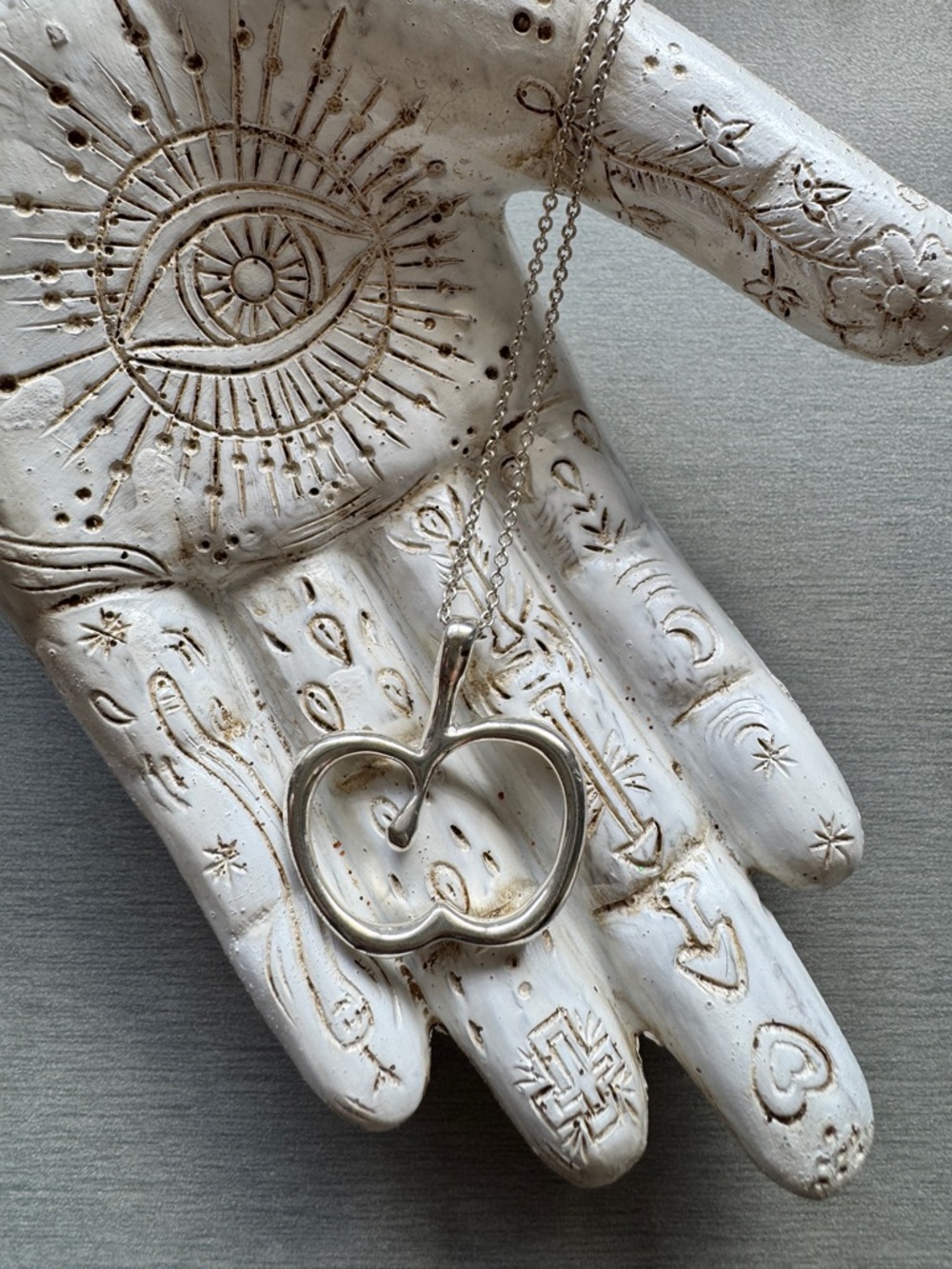 Elsa Peretti Apple Pendant Necklace Tiffany & Co. Sterling Silver Rare Design